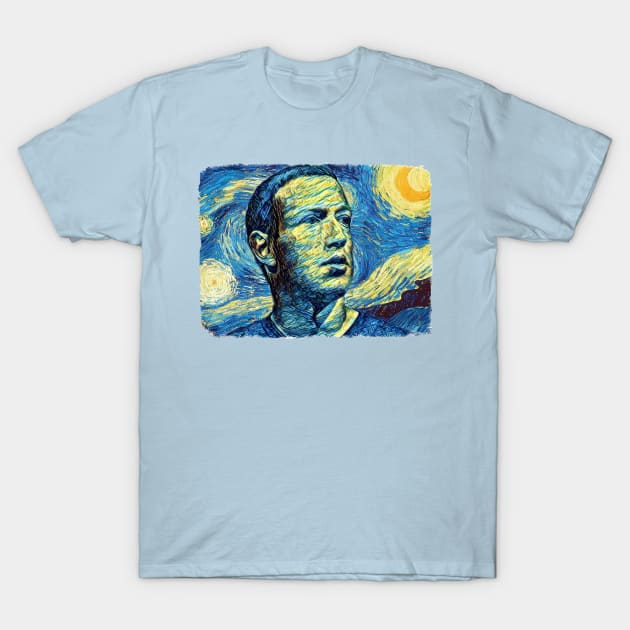 Mark Zuckerburg Van Gogh Style T-Shirt by todos